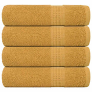 Vidaxl handdoeken frogn 4 st 50x100 cm 360 g m² goud - afbeelding 1