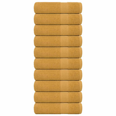 Vidaxl handdoeken frogn 10 st 50x100 cm 360 g m² goud