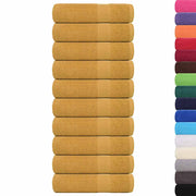 Vidaxl handdoeken frogn 10 st 50x100 cm 360 g m² goud - afbeelding 2
