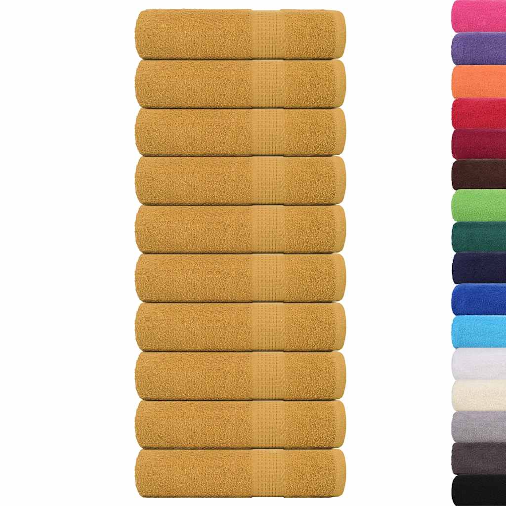 Vidaxl handdoeken frogn 10 st 50x100 cm 360 g m² goud