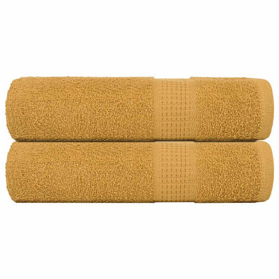 Vidaxl douchehanddoeken frogn 2 st 70x140 cm 360 g m² goud