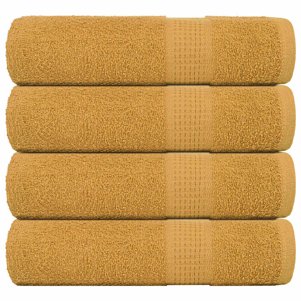 Vidaxl douchehanddoeken frogn 4 st 70x140 cm 360 g m² goud