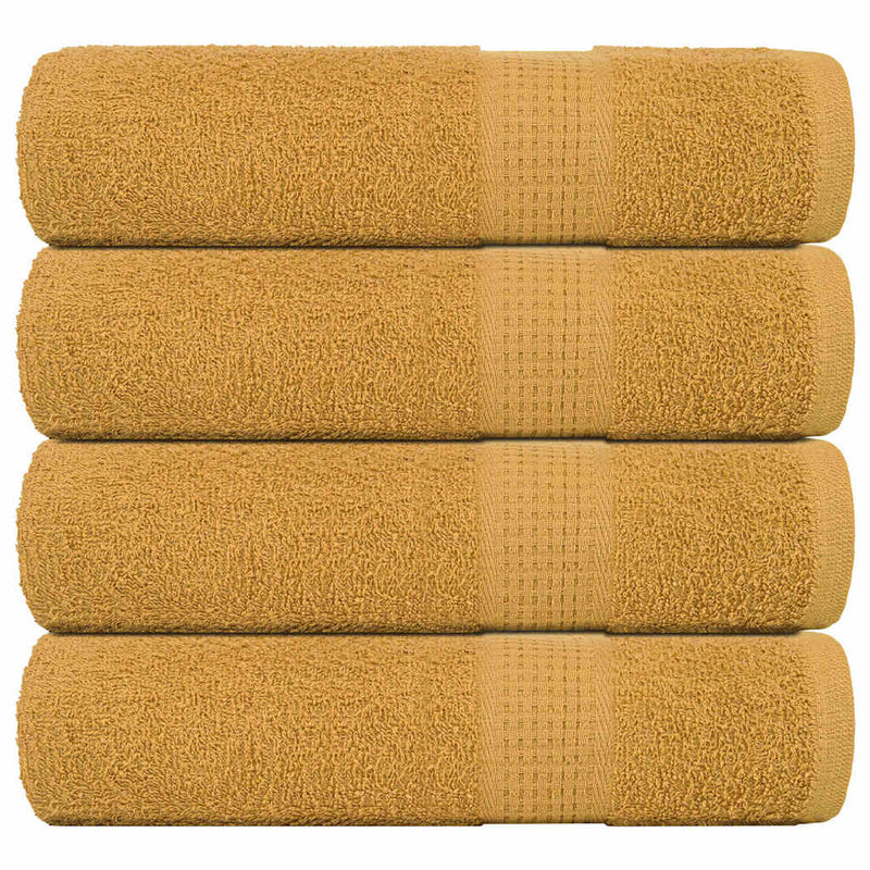 Vidaxl douchehanddoeken frogn 4 st 70x140 cm 360 g m² goud