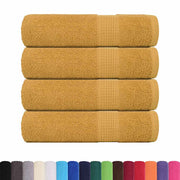 Vidaxl douchehanddoeken frogn 4 st 70x140 cm 360 g m² goud - afbeelding 2