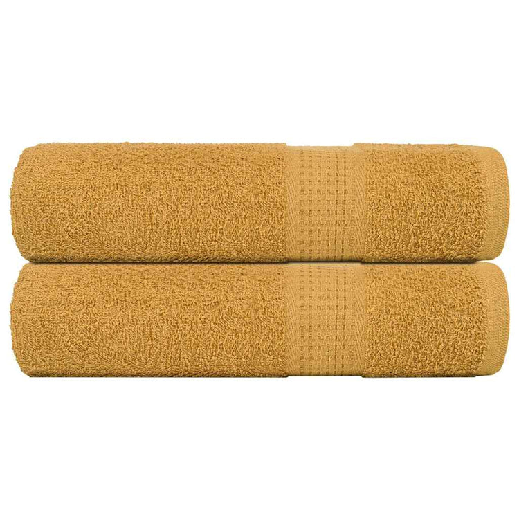 Vidaxl badhanddoeken frogn 2 st 100x150 cm 360 g m² goud