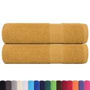 Vidaxl badhanddoeken frogn 2 st 100x150 cm 360 g m² goud - afbeelding 2