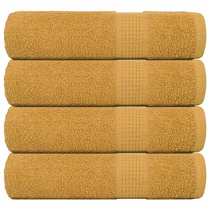 Vidaxl badhanddoeken frogn 4 st 100x150 cm 360 g m² goud