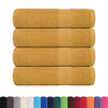 Vidaxl badhanddoeken frogn 4 st 100x150 cm 360 g m² goud