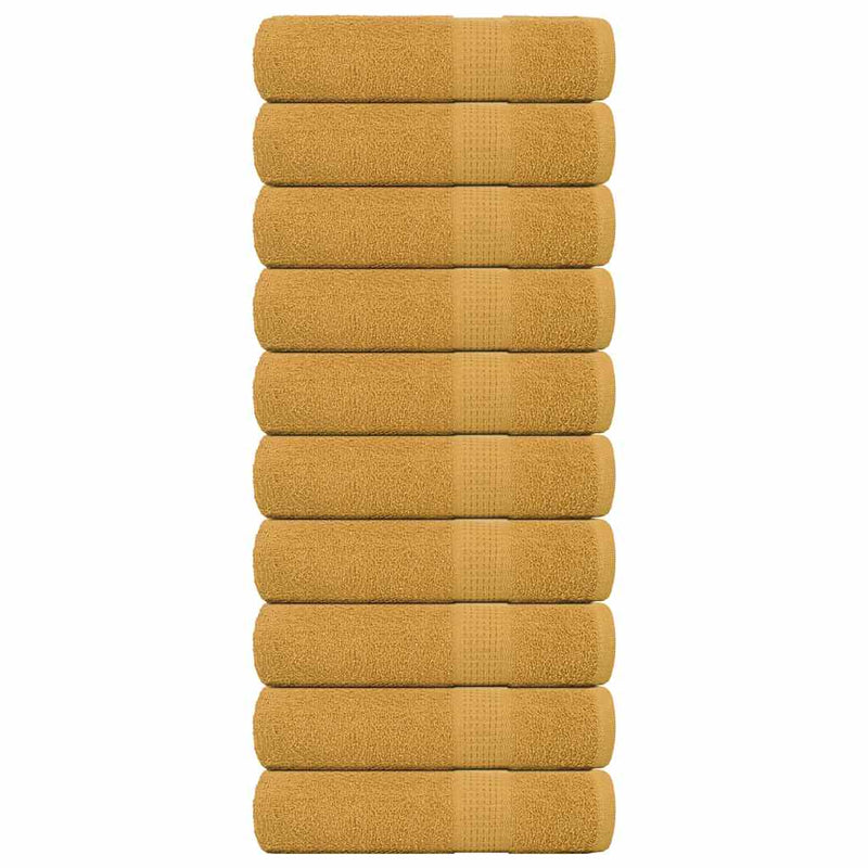 Vidaxl badhanddoeken frogn 10 st 100x150 cm 360 g m² goud