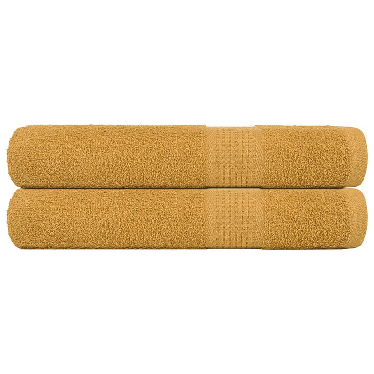 Vidaxl saunahanddoeken frogn 2 st 80x200 cm 360 g m² goud
