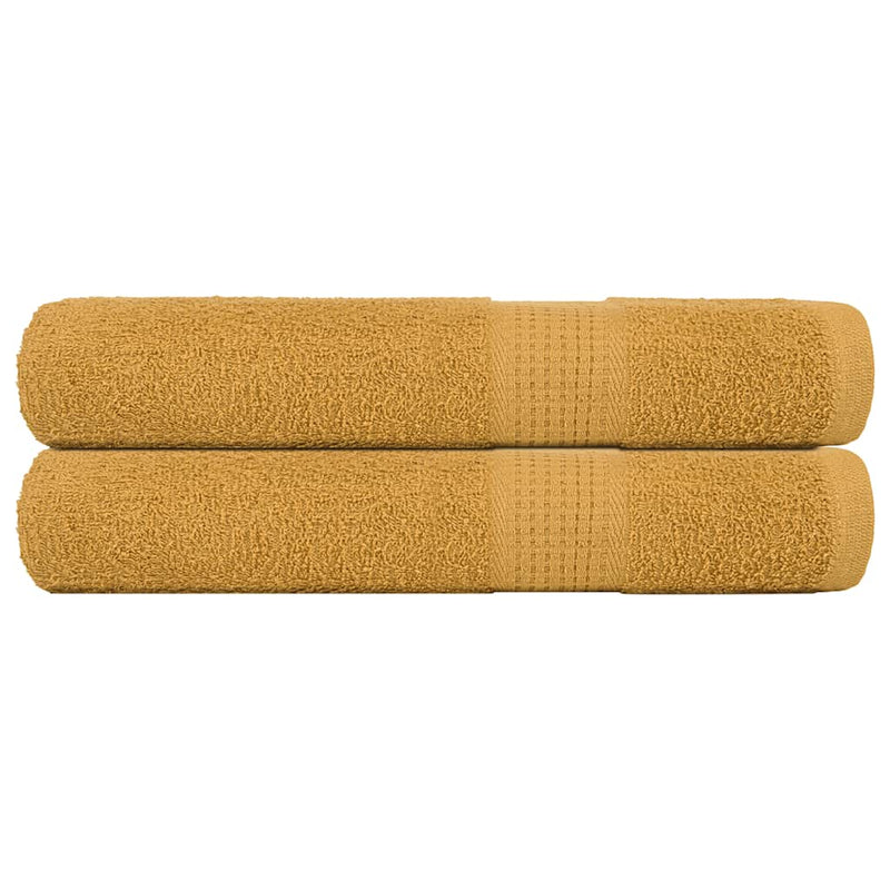 Vidaxl saunahanddoeken frogn 2 st 80x200 cm 360 g m² goud