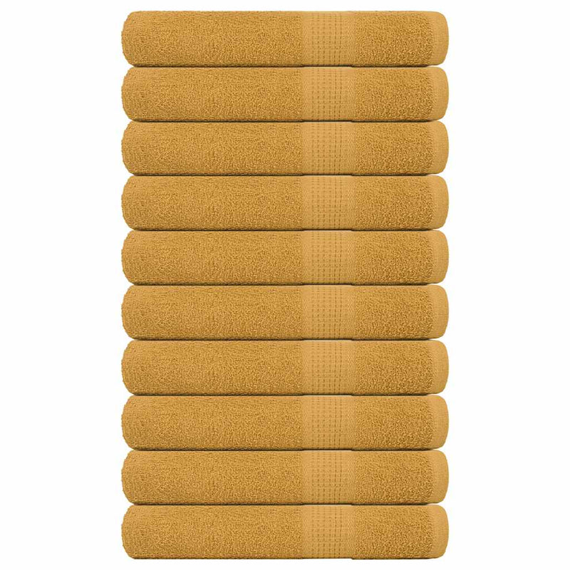 Vidaxl saunahanddoeken frogn 10 st 80x200 cm 360 g m² goud