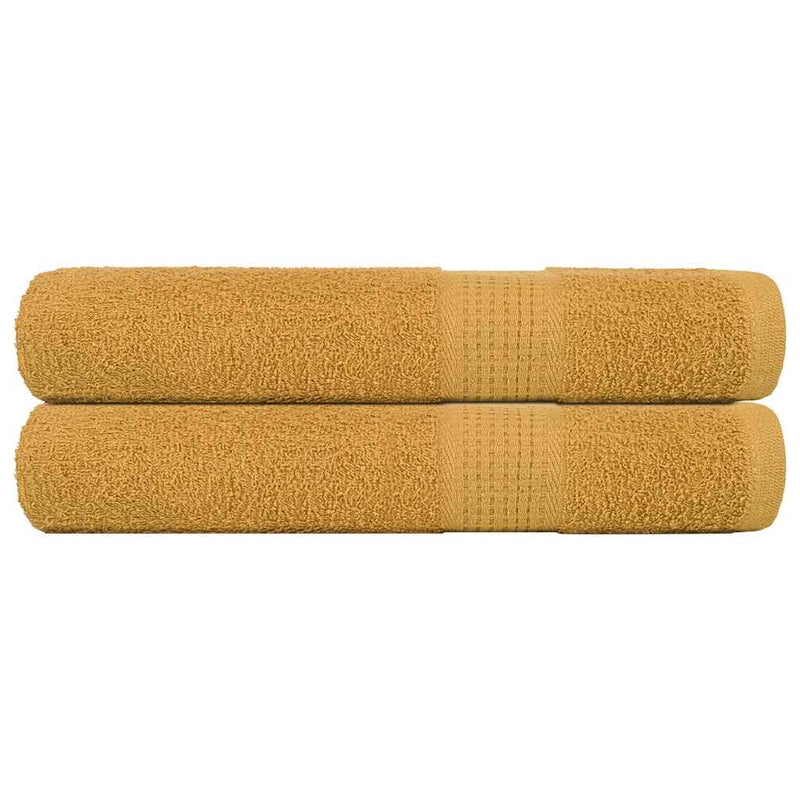Vidaxl handdoeken frogn 2 st 100x200 cm 360 g m² goud