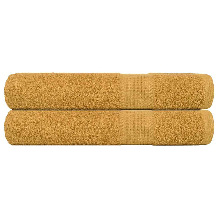 Vidaxl handdoeken frogn 2 st 100x200 cm 360 g m² goud