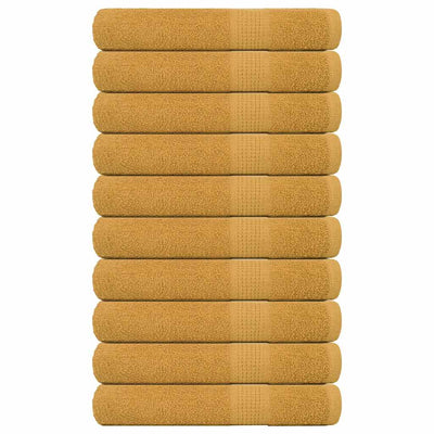 Vidaxl handdoeken frogn 10 st 100x200 cm 360 g m² goud