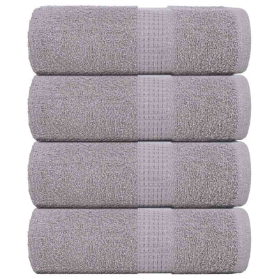 Vidaxl washandjes frogn 4 st 30x30 cm 360 g m² grijs