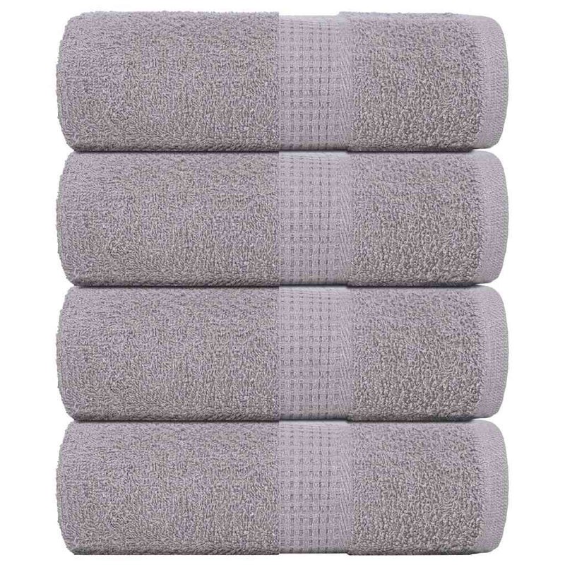 Vidaxl washandjes frogn 4 st 30x30 cm 360 g m² grijs