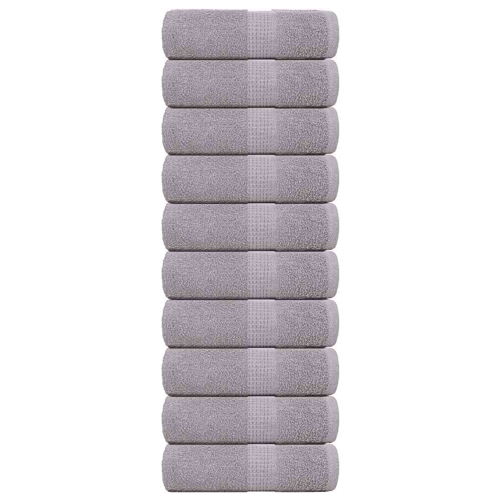 Vidaxl washandjes frogn 10 st 30x30 cm 360 g m² grijs