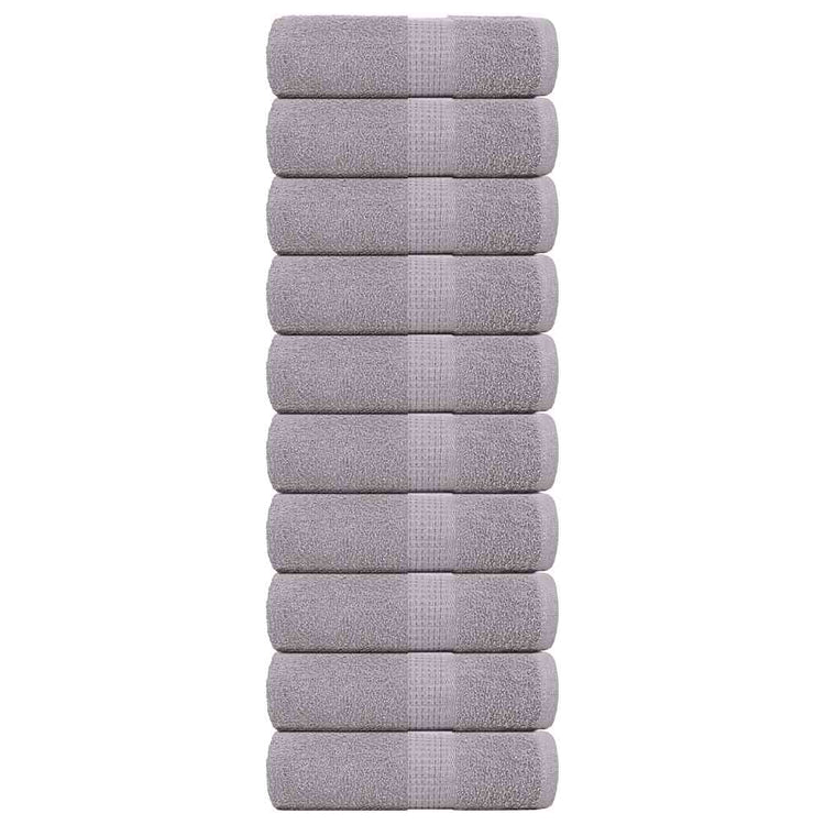 Vidaxl washandjes frogn 10 st 30x30 cm 360 g m² grijs