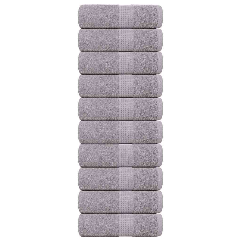 Vidaxl washandjes frogn 10 st 30x30 cm 360 g m² grijs