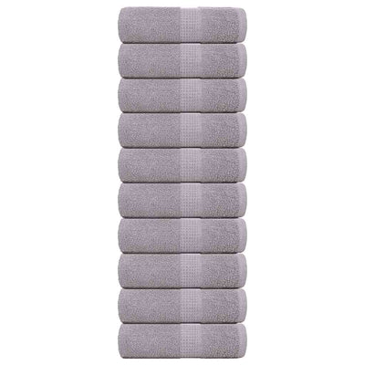 Vidaxl washandjes frogn 10 st 30x30 cm 360 g m² grijs