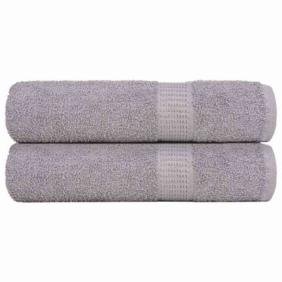 Vidaxl douchehanddoeken frogn 2 st 70x140 cm 360 g m² grijs