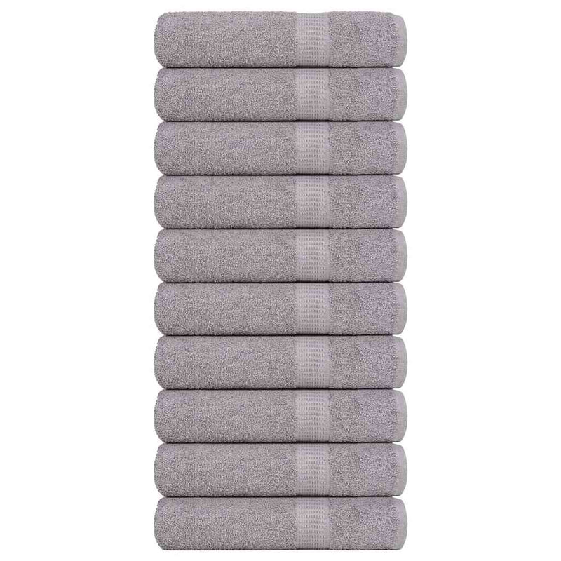 Vidaxl douchehanddoeken frogn 10 st 70x140 cm 360 g m² grijs