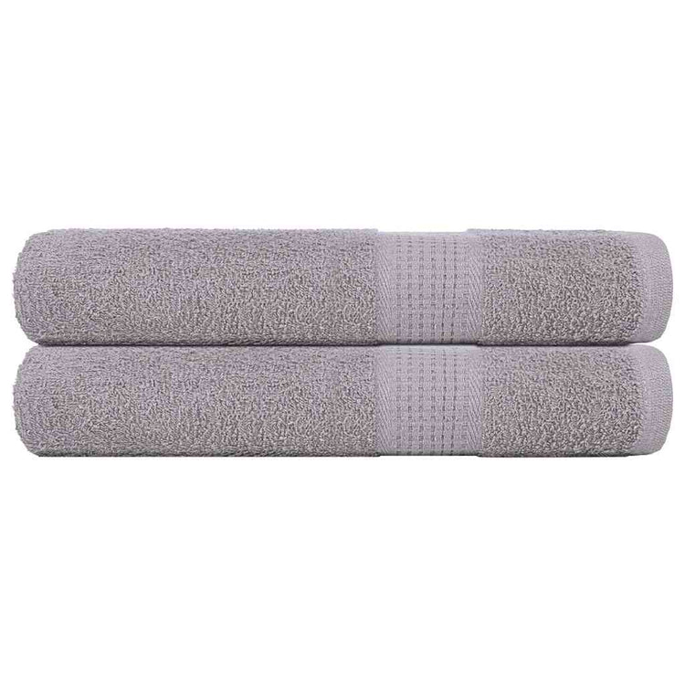 Vidaxl handdoeken frogn 2 st 100x200 cm 360 g m² grijs
