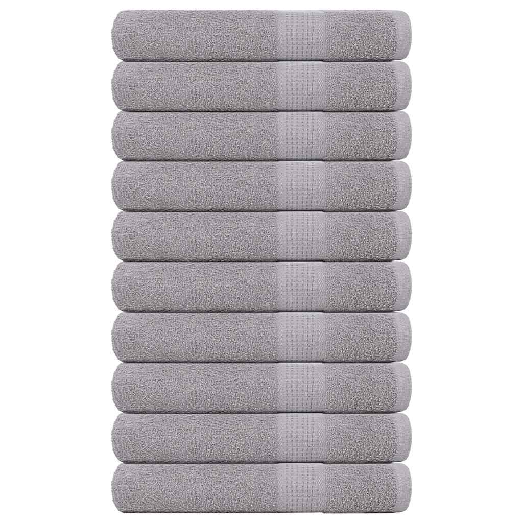 Vidaxl handdoeken frogn 10 st 100x200 cm 360 g m² grijs