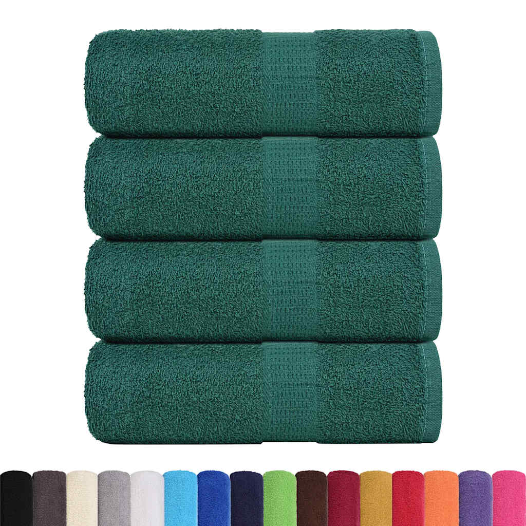 Vidaxl zeepdoekjes 4 st 30x30 cm 360 g m² 100% katoen groen