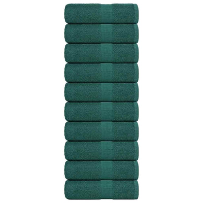 Vidaxl zeepdoekjes 10 st 30x30 cm 360 g m² 100% katoen groen