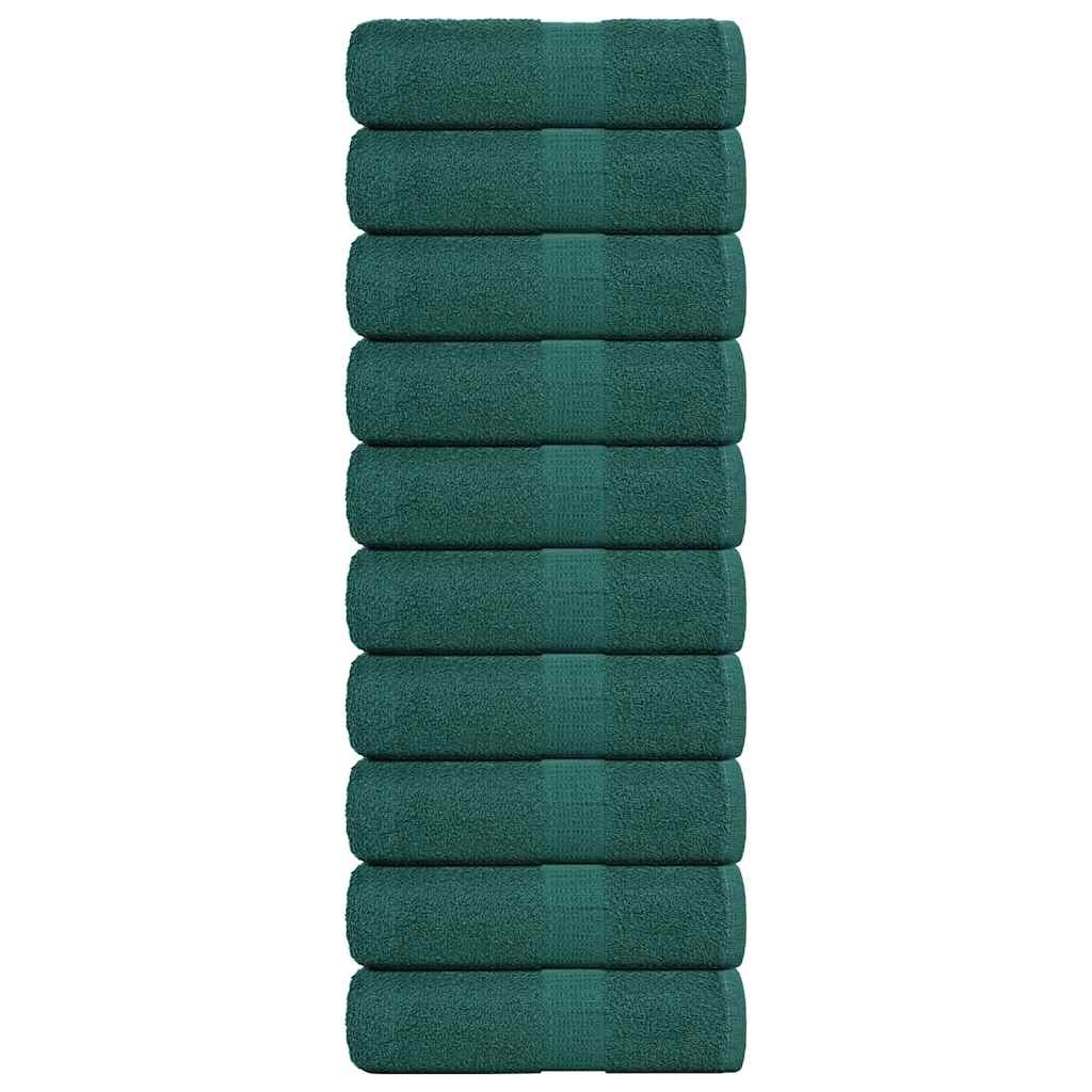 Vidaxl washandjes 10 stuks frogn groen 30x30 cm 100% katoen
