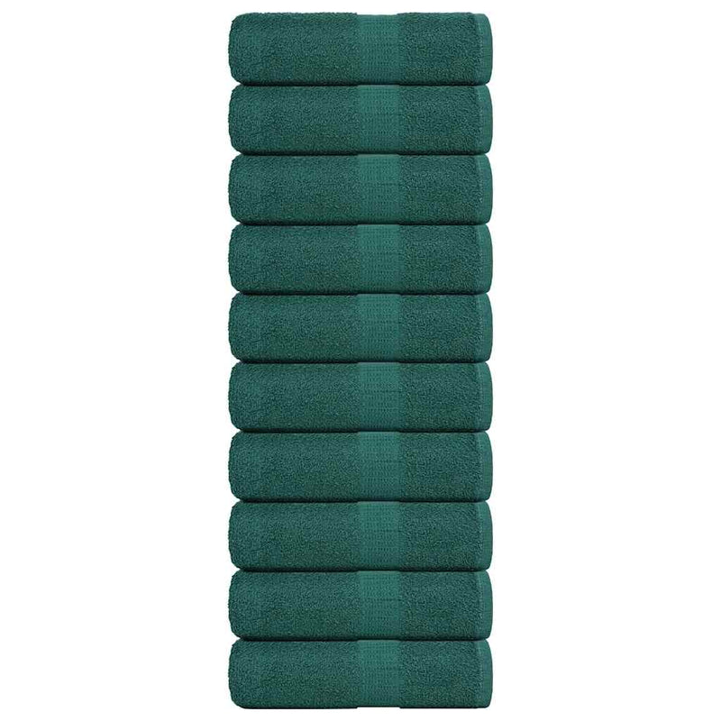 Vidaxl washandjes 10 stuks frogn groen 30x30 cm 100% katoen