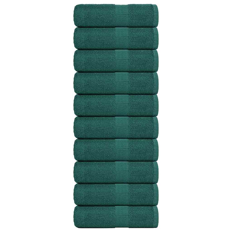Vidaxl gastendoekjes 10 st 30x50 cm 360 g m² 100% katoen groen
