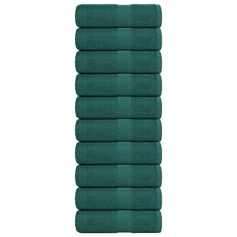 Vidaxl gastendoekjes 10 st 30x50 cm 360 g m² 100% katoen groen