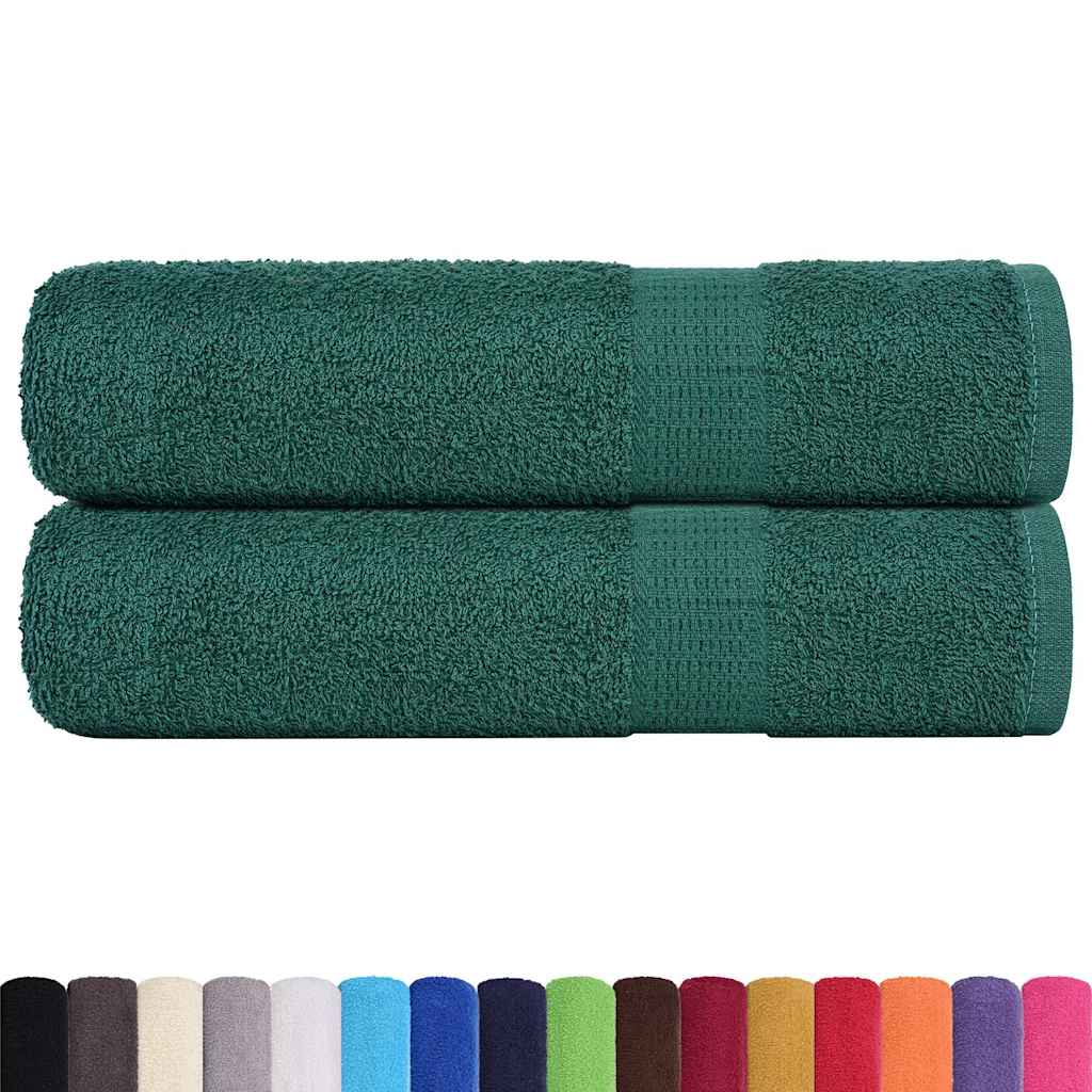 Vidaxl douchehanddoeken frogn 2 st 70x140 cm 360 g m² groen