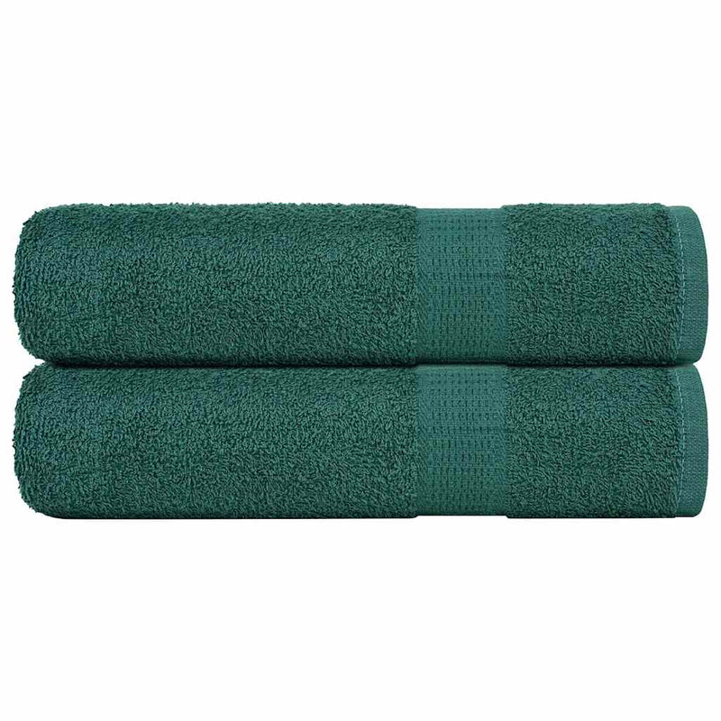 Vidaxl badhanddoeken 2 st 100x150 cm 360 g m² 100% katoen groen