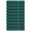 Vidaxl saunahanddoeken 10 st 80x200 cm 360 g m² 100% katoen groen