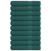 Vidaxl saunahanddoeken 10 st 80x200 cm 360 g m² 100% katoen groen - afbeelding 1