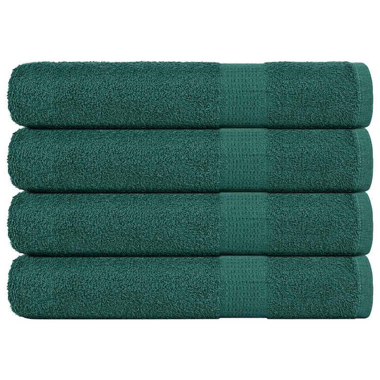 Vidaxl handdoeken 4 st 100x200 cm 360 g m² 100% katoen groen