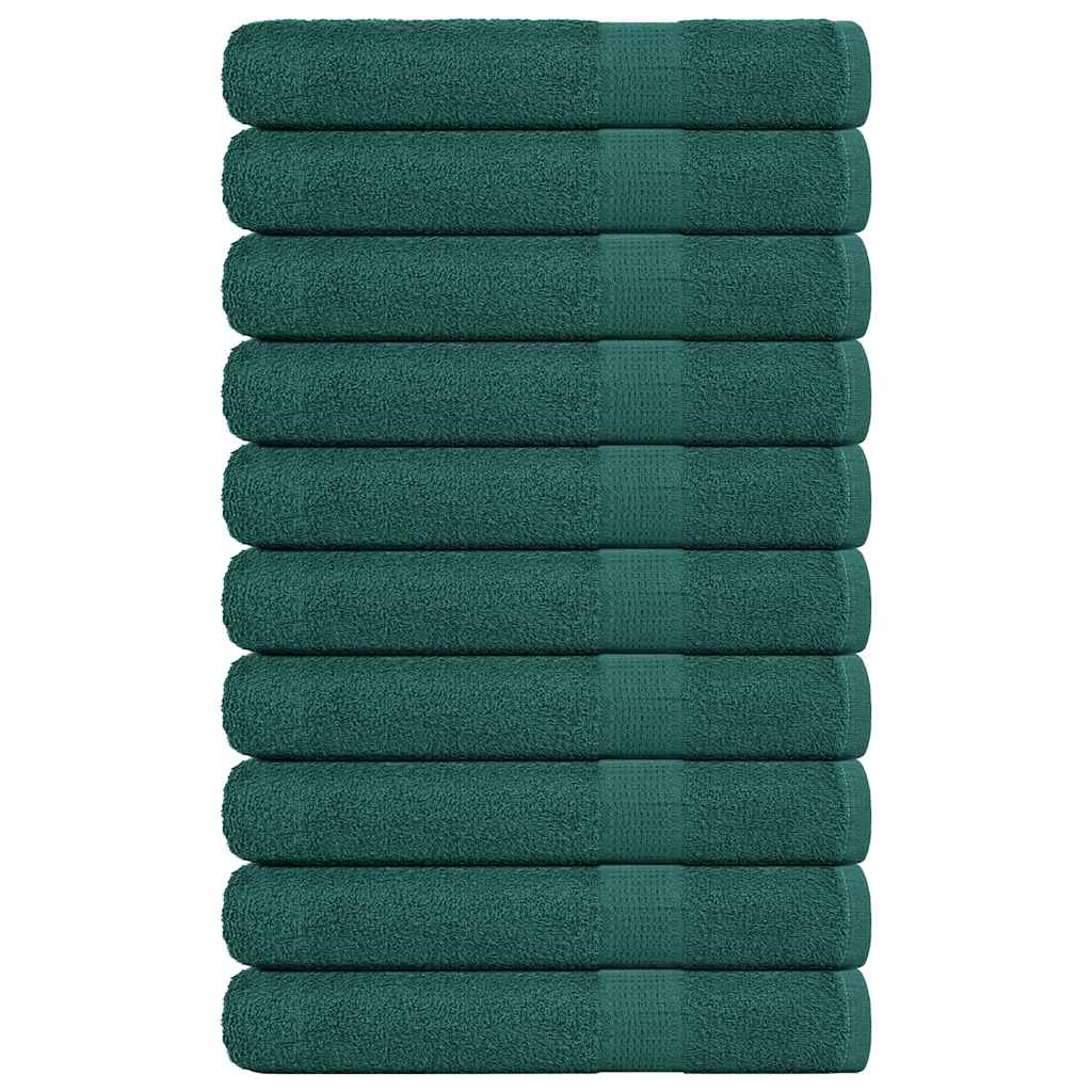 Vidaxl handdoeken 10 st 100x200 cm 360 g m² 100% katoen groen
