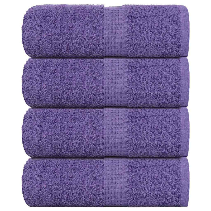 Vidaxl washandjes frogn 4 st 30x30 cm 360 g m² paars