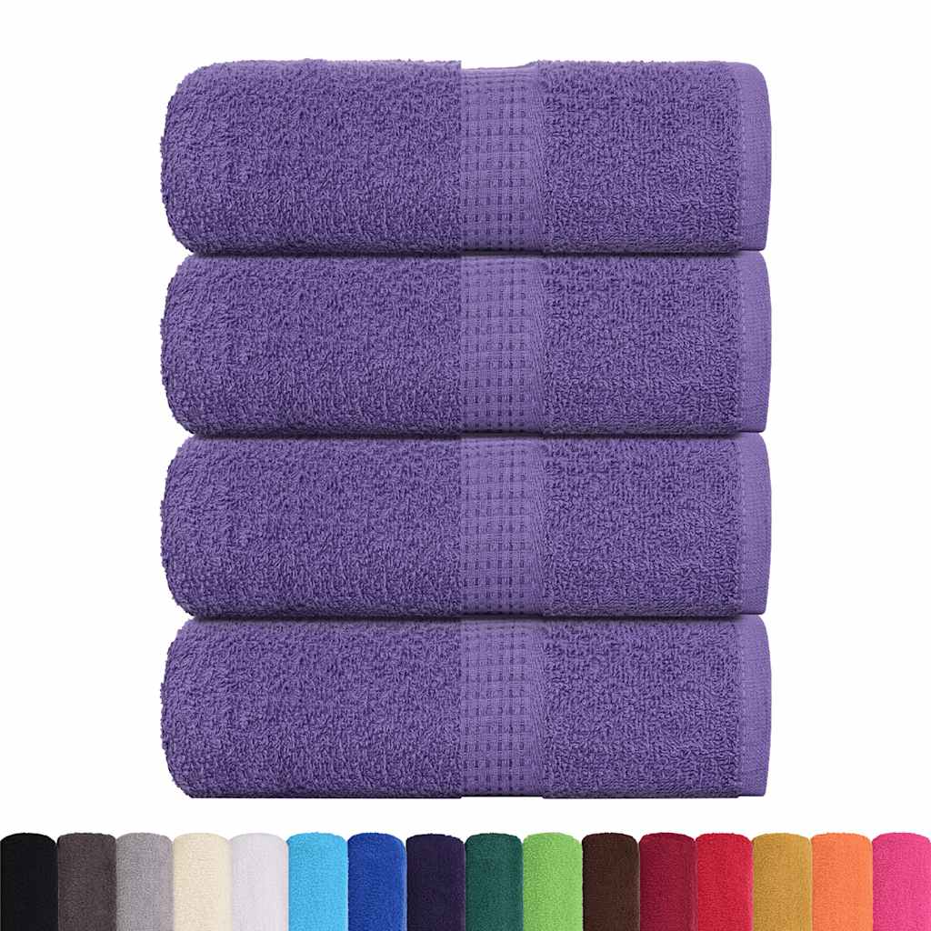 Vidaxl washandjes frogn 4 st 30x30 cm 360 g m² paars