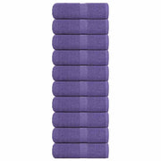 Vidaxl washandjes frogn 10 st 30x30 cm 360 g m² paars - afbeelding 1