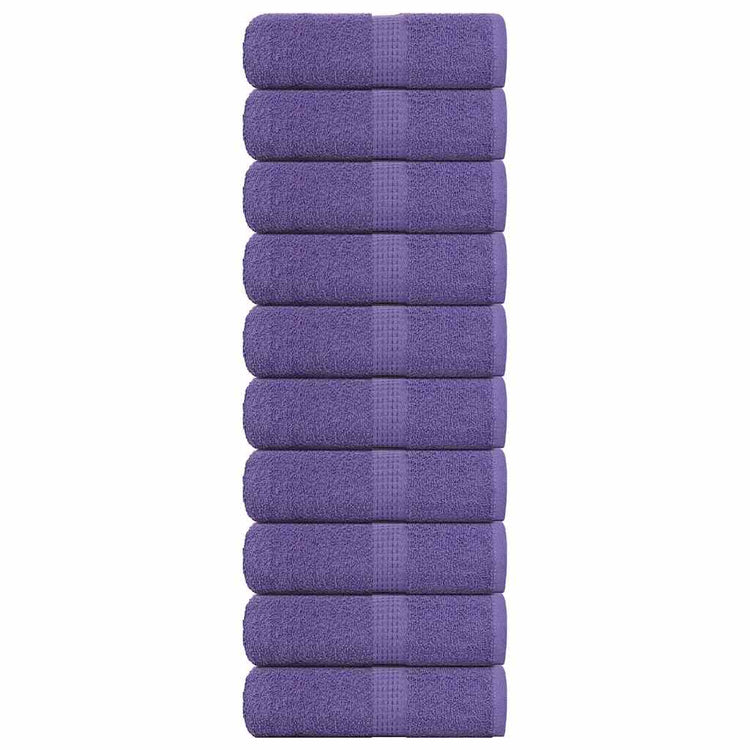 Vidaxl washandjes frogn 10 st 30x30 cm 360 g m² paars