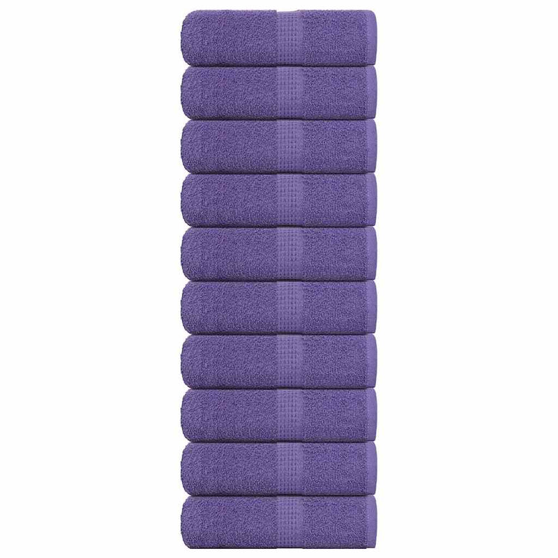 Vidaxl washandjes frogn 10 st 30x30 cm 360 g m² paars