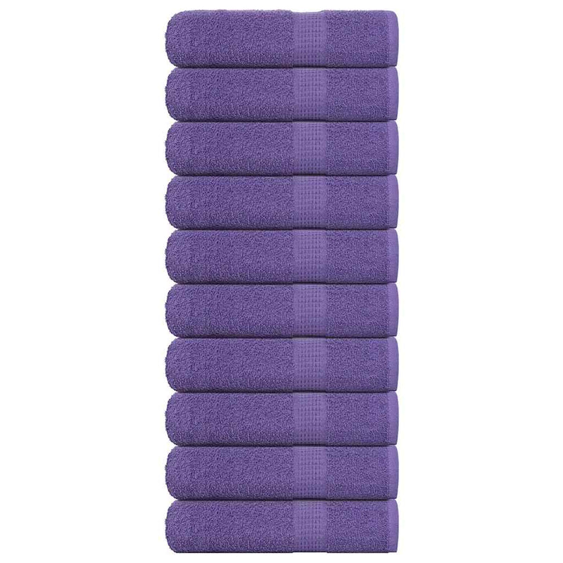 Vidaxl douchehanddoeken frogn 10 st 70x140 cm 360 g m² paars