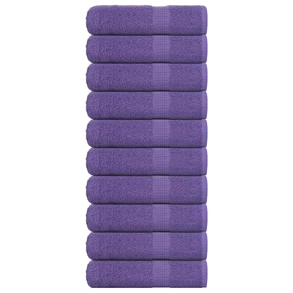 Vidaxl douchehanddoeken frogn 10 st 70x140 cm 360 g m² paars