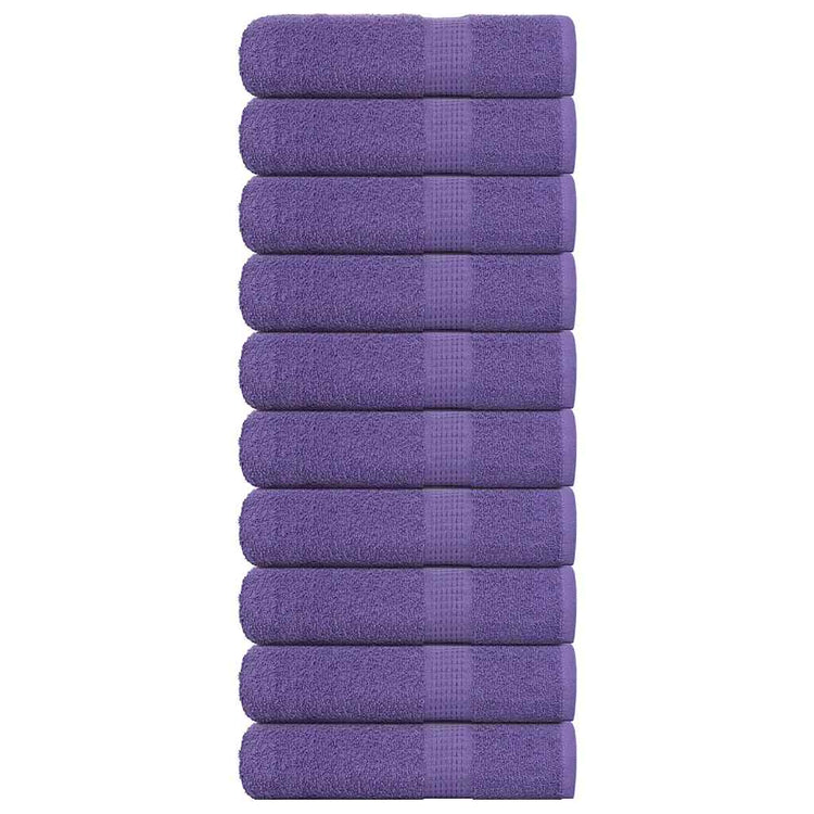 Vidaxl douchehanddoeken frogn 10 st 70x140 cm 360 g m² paars