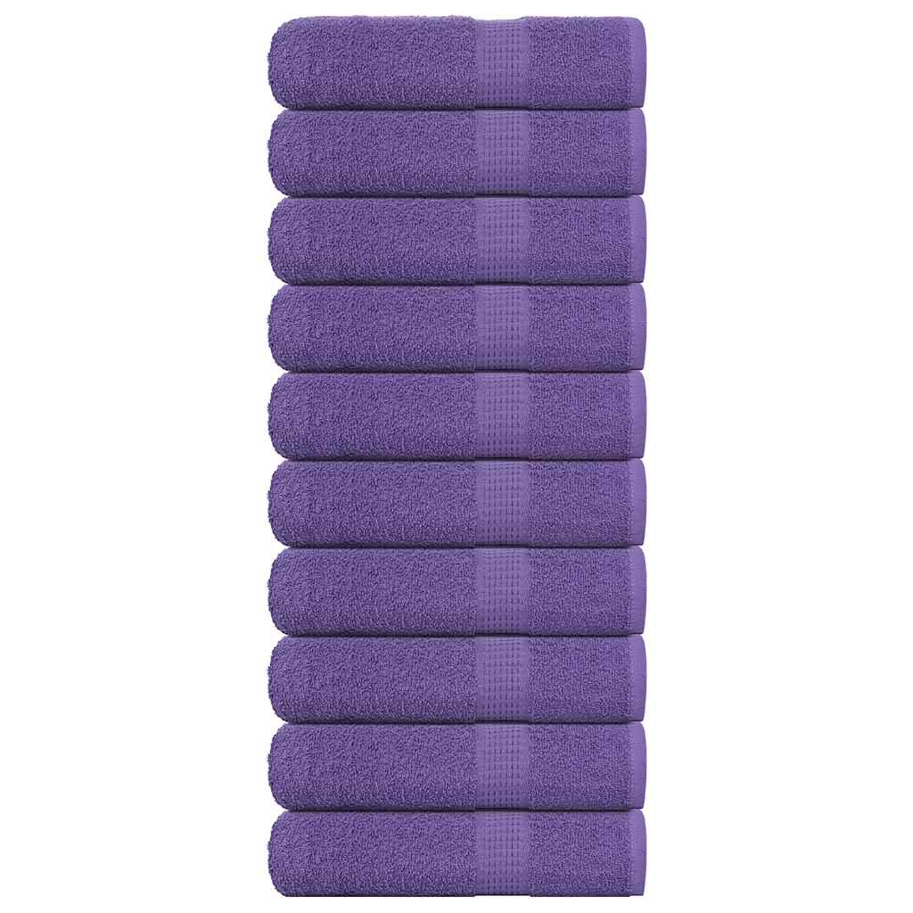 Vidaxl badhanddoeken frogn 10 st 100x150 cm 360 g m² paars
